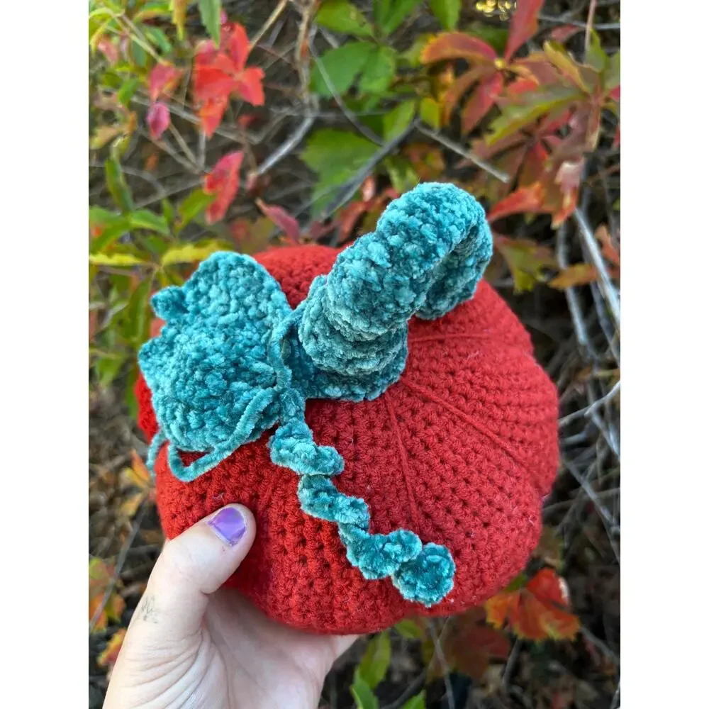 Set of 3 Handmade Pumpkin Plushie Throw Pillows, Cottagecore, Cozy Fall Accents